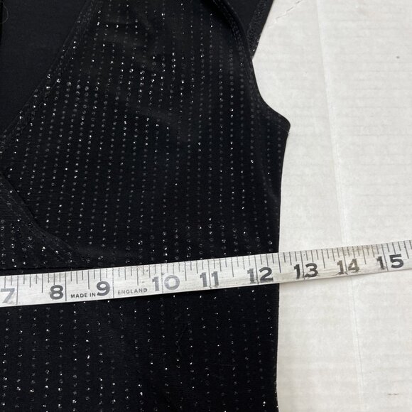 Vintage Y2K Taboo Dress S Black Babydoll‎ Glitter Asymmetrical Fairy Whimsigoth - Picture 11 of 11